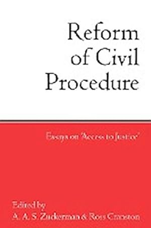 Immagine del venditore per Reform of Civil Procedure : Essays on Access to Justice venduto da AHA-BUCH GmbH