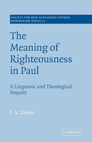 Bild des Verkufers fr The Meaning of Righteousness in Paul : A Linguistic and Theological Enquiry zum Verkauf von AHA-BUCH GmbH