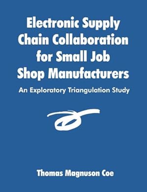 Bild des Verkufers fr Electronic Supply Chain Collaboration for Small Job Shop Manufacturers : An Exploratory Triangulation Study zum Verkauf von AHA-BUCH GmbH