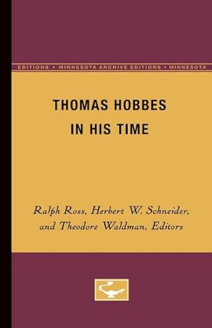 Image du vendeur pour Thomas Hobbes in His Time mis en vente par AHA-BUCH GmbH