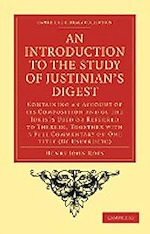 Bild des Verkufers fr An Introduction to the Study of Justinian's Digest zum Verkauf von AHA-BUCH GmbH