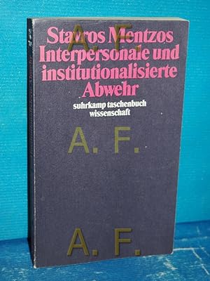 Bild des Verkufers fr Interpersonale und institutionalisierte Abwehr Suhrkamp-Taschenbuch Wissenschaft 709 zum Verkauf von Antiquarische Fundgrube e.U.