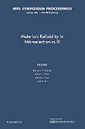 Seller image for Materials Reliability in Microelectronics III : Volume 309 for sale by AHA-BUCH GmbH