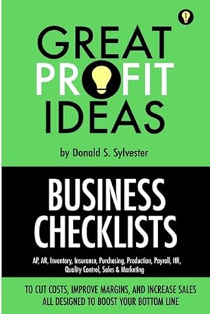 Seller image for Great Profit Ideas - Business Checklists for sale by AHA-BUCH GmbH