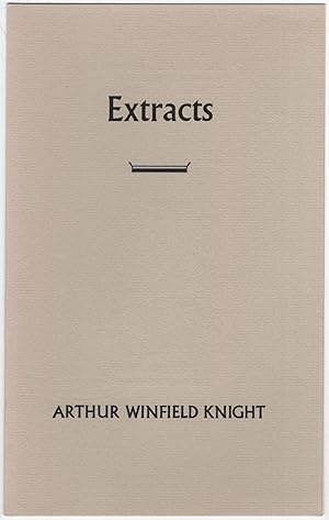 Seller image for Extracts for sale by Between the Covers-Rare Books, Inc. ABAA