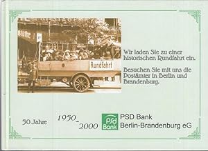 Image du vendeur pour Postmter in Berlin und Brandenburg auf historischen Ansichtskarten. 50 Jahre PSD Bank Berlin-Brandenburg eG 1950 - 2000. mis en vente par Antiquariat Carl Wegner