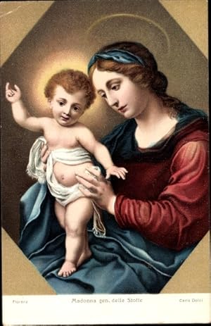 Bild des Verkufers fr Knstler Ansichtskarte / Postkarte Dolci, C., Madonna gen. delle Stoffe zum Verkauf von akpool GmbH