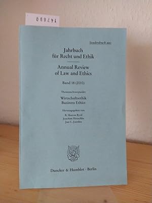 Seller image for Regulierung als sozial- und wirtschaftsethisches Bewhrungsfeld. [Von Wolfgang Nethfel]. (= Sonderdruck aus: Jahrbuch fr Recht und Ethik, Band 18 (2010). Themenschwerpunkt: Wirtschaftsethik / Business Ethics). for sale by Antiquariat Kretzer