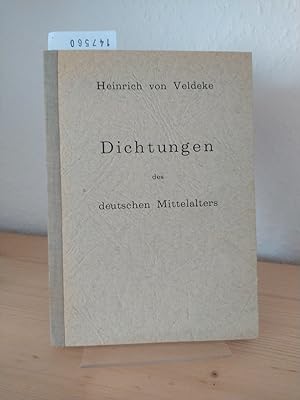 Imagen del vendedor de Heinrich von Veldeke. [Herausgegeben von Ludwig Ettmller]. (= Dichtungen des deutschen Mittelalters, 8). a la venta por Antiquariat Kretzer
