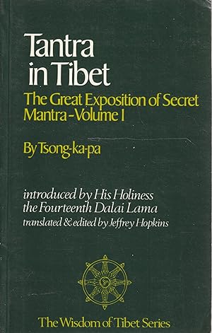 Bild des Verkufers fr Tantra in Tibet. The Great Exposition of Secret Mantra Volume 1 zum Verkauf von Messinissa libri