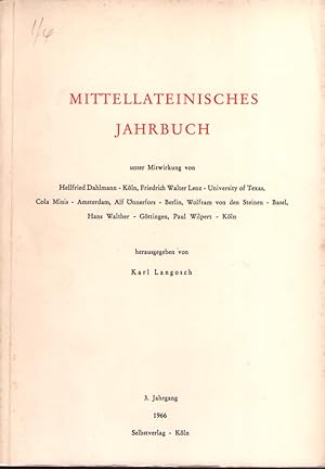 Mittellateinisches Jahrbuch. 3. Jahrgang.