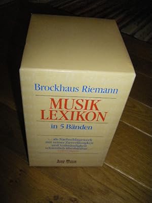 Immagine del venditore per Brockhaus Riemann Musiklexikon in vier Bnden und einem Ergnzungsband (5 Bde. kpl.) venduto da Versandantiquariat Rainer Kocherscheidt