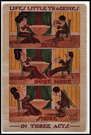 Seller image for short story postcard: Bore, Bore More, Snore for sale by Mobyville