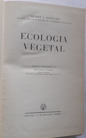 Imagen del vendedor de Ecologa vegetal a la venta por Librera Ofisierra