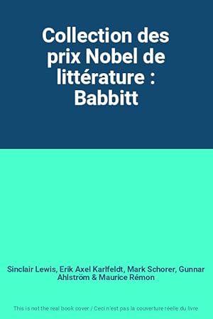 Immagine del venditore per Collection des prix Nobel de littrature : Babbitt venduto da Ammareal