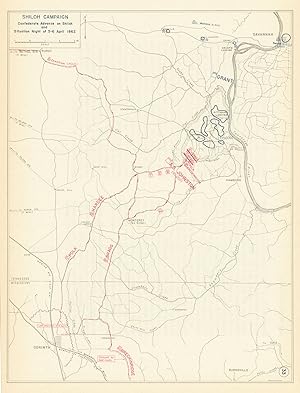 Shiloh Campaign - Confederate Advance on Shiloh and Situation Night of 5-6 April 1862