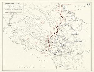 Operations in Italy - Winter Line Campaign - Situation, 15 January 1944, and Allied Gains Since 1...