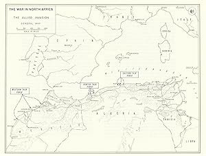 The War in North Africa - The Allied Invasion - General Map