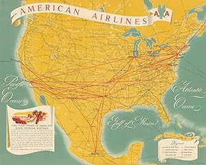 American Airlines International System Map