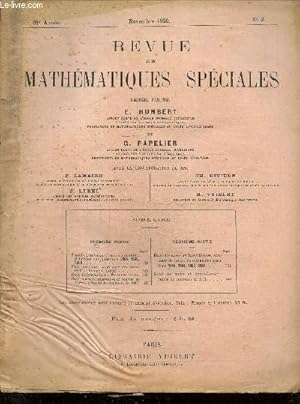 Bild des Verkufers fr Revue de Mathmatiques Spciales, 31e anne, n2 (novembre 1920) zum Verkauf von Le-Livre