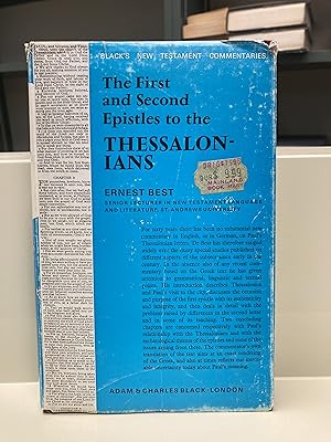 Immagine del venditore per A Commentary on the First and Second Epistles to the Thessalonians (Black's New Testament Commentaries) venduto da Regent College Bookstore