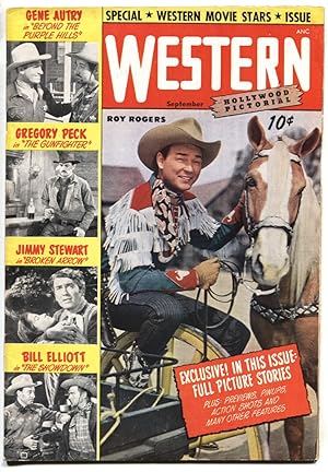 WESTERN HOLLYWOOD PICTORIAL #5 // ROY ROGERS // GENE ROCKY // 1950 // COMIC MAG