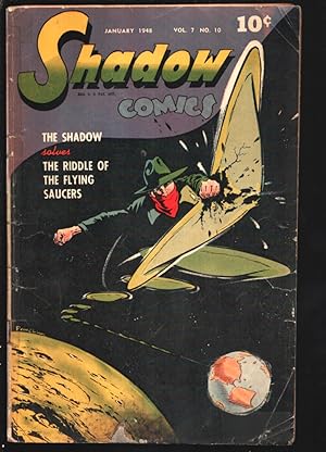 The Shadow Vol 7 #10 1948-Bob Powell-sci-fi issue Nick Carter -Doc Savage -key issue-VG-