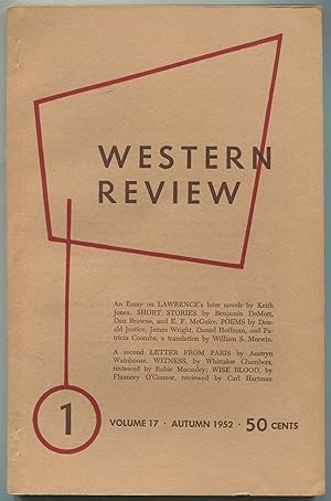 Bild des Verkufers fr The Western Review: A Literary Quarterly Published at the State University of Iowa - Volume 17, Number 1, Autumn, 1952 zum Verkauf von Between the Covers-Rare Books, Inc. ABAA
