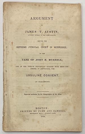 Argument of James T. Austin, attorney general of the Commonwealth, before the Supreme Judicial Co...