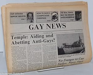 Seller image for Gay News [aka Philadelphia Gay News]: vol. 8, #6, December 22, 1983: Temple: aiding and abetting anti-gays for sale by Bolerium Books Inc.