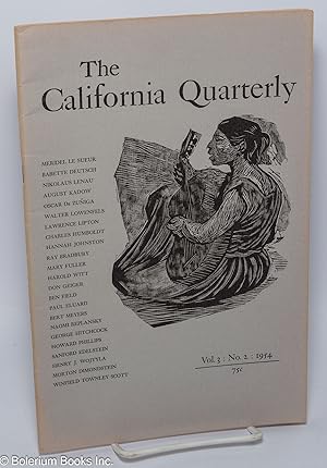 Image du vendeur pour The California Quarterly; vol. 3, no. 2 (Autumn 1954) mis en vente par Bolerium Books Inc.