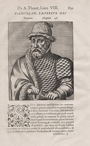 "Tamerlan, Empereur des Tartares" - Timur (1336-1405) Tamerlan Emperor Timurid Empire Afghanistan...