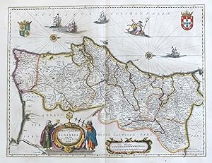 Mapa dos Reynos de Portugal e Algarve by Rizzi Zannoni Giovanni Antonio (  1736 - 1814 ): (1736)