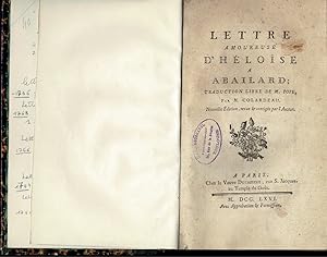 Bild des Verkufers fr Lettre amoureuse d'Hlose  Abailard (1766) 30 pp. 2) Mercier, Louis -Sebastien "Lettre de Dulis  son ami" Amsterdam 1768; 48 pp. 3) Mailhol, Gabriel "Lettre en vers de Gabrielle de Vergy" Paris 1766; 32 pp. 4) Dorat, Claude-Joseph "Lettre d'Alcibiade  Glicire", "Lettre de Venus  Paris"; Genve 1754; 36 pp. 5) Barthe,M. (Nicolas-Thomas) "Lettre de l'Abb de Ranc  un ami"; Genve et Paris 1765. 16 pp. Reliure demi-chagrin tardive. (2 cachets de propritaire, mouillures parses). 4 gravures hors-texte, 7 culs-de-lampe. zum Verkauf von La Bouquinerie