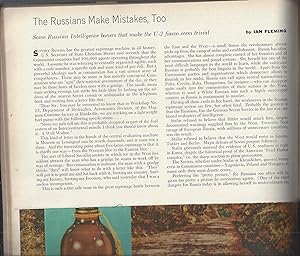 Bild des Verkufers fr The Russians Make Mistakes, Too" True 1st (and only) appearance in Esquire - November, 1960 zum Verkauf von Far North Collectible Books