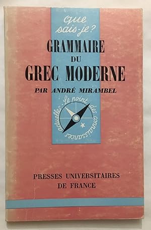Seller image for Grammaire du Grec moderne for sale by librairie philippe arnaiz
