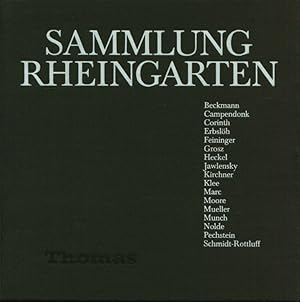 Bild des Verkufers fr Sammlung Rheingarten. Ausstellungskatalog 2. Oktober - 20. Dezember 1981 Galerie Thomas Maximilianstrae Mnchen. Mit Arbeiten von Beckmann, Campendonk, Corinth, Erbslh, Feininger, Grosz, Heckel, Jawlensky, Kirchner, Klee, Marc, Moore, Mueller, Munch, Nolde, Pechstein, Schmidt-Rottluff. zum Verkauf von Stader Kunst-Buch-Kabinett ILAB