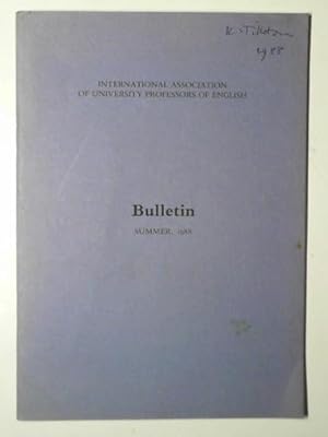Immagine del venditore per Bulletin Summer, 1988 venduto da Cotswold Internet Books
