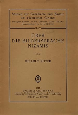 Imagen del vendedor de ber die Bildersprache Nizamis. a la venta por Antiquariat Held