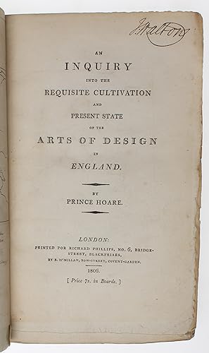 An Inquiry into the Requisite Cultivation and present state of the Art of Design in England.