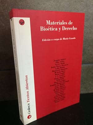 Bild des Verkufers fr Materiales de biotica y derecho. Mara Casado. zum Verkauf von Lauso Books