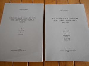 Imagen del vendedor de Bibliographie sur l' histoire de la Compagnie de Jsus, 1901-1980. Les pays. TOMO II (EN 2 VOLS ) a la venta por Librera Camino Bulnes