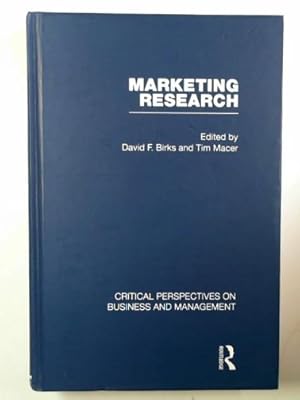 Seller image for Marketing research: critical perspectives on business and management: vol. 1: nature and scope of marketing research for sale by Cotswold Internet Books