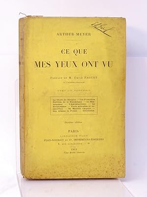 Seller image for Ce que mes yeux ont vu (10me dition) for sale by Librairie Douin