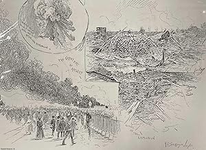 Seller image for The Great Fire at Antwerp. An original print from the Illustrated London News, 1889. for sale by Cosmo Books