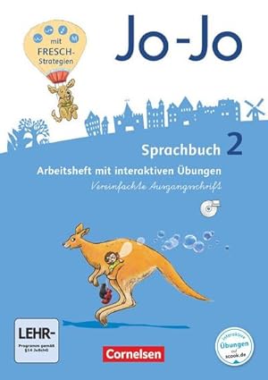 Image du vendeur pour Jo-Jo Sprachbuch - Allgemeine Ausgabe - Neubearbeitung 2016. 2. Schuljahr - Arbeitsheft in Vereinfachter Ausgangsschrift mit CD-ROM : Mit interaktiven bungen auf scook.de und CD-ROM mis en vente par Smartbuy