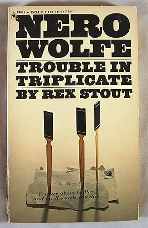 Immagine del venditore per Trouble in Triplicate (A Nero Wolfe Threesome Mystery) venduto da Baltimore's Best Books