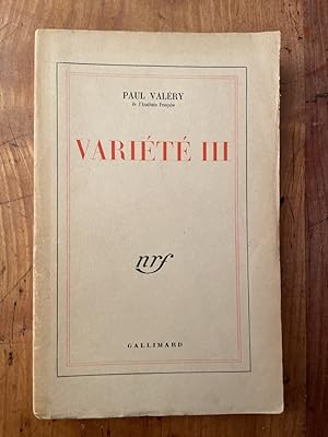 Seller image for Varit III for sale by Librairie des Possibles