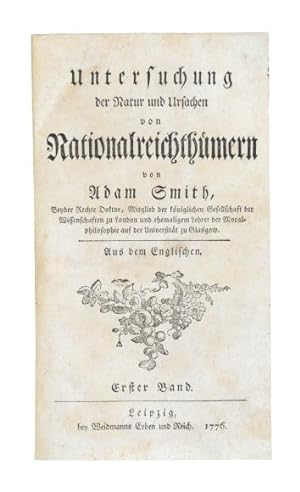 Untersuchung der Natur und Ursachen von Nationalreichthümern. Aus dem Englischen [von J. F. Schil...