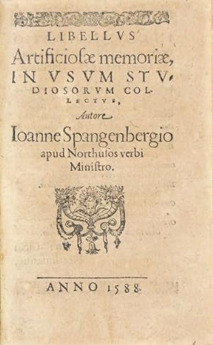 Bild des Verkufers fr Libellus artificiosae memoriae, in usum studiosorum collectus. zum Verkauf von Versandantiquariat Wolfgang Friebes